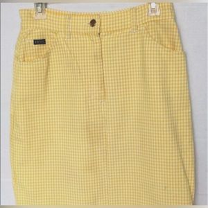 Escada Margaretha Ley Gingham Print Skirt